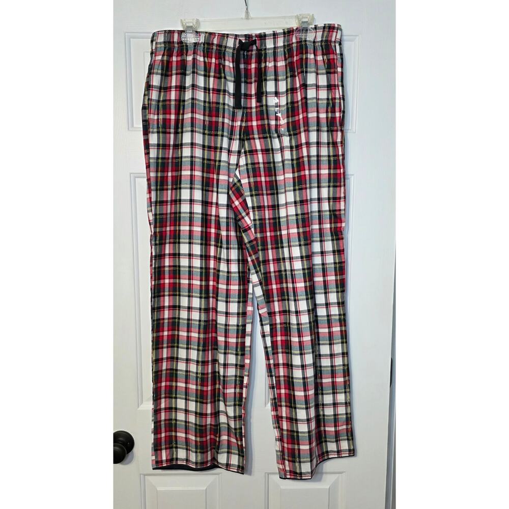 Victoria Secret Women's Pants  Red Plaid Pajama Bottoms‎ Size L NWT